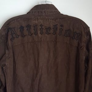 Affliction Brown Men's Button Down